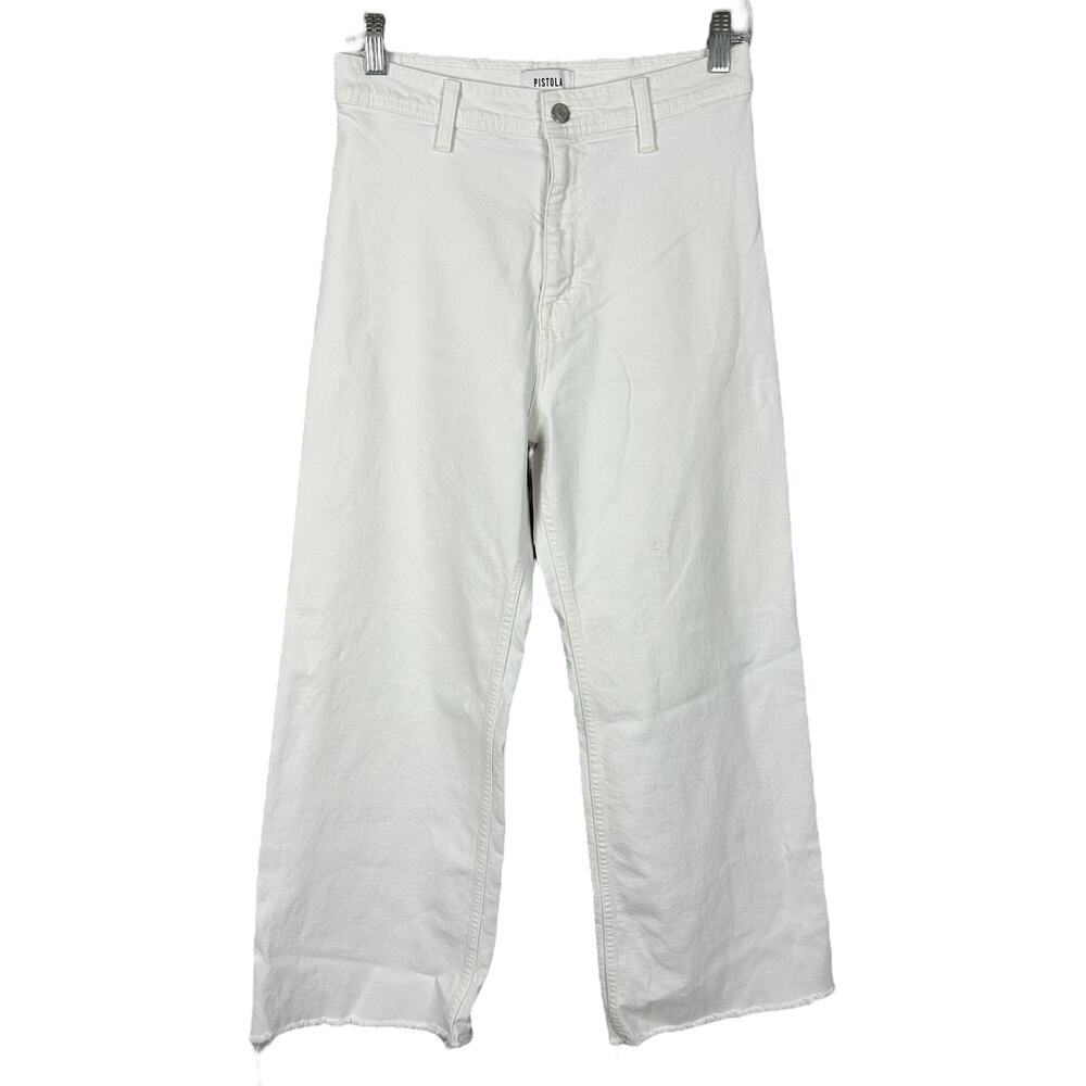 Anthropologie x Pistola Penny White Wide Leg High Waisted Jeans 28 - Picture 2 of 8